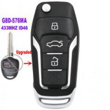 Upgraded Flip Remote Car Key Fob 433MHz ID46 for Mitsubishi Outlander 2006 - 2015 FCC ID: OUCG8D-576M-A