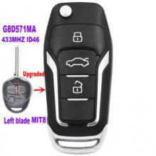 Upgraded Flip Remote Car Key Fob 433MHz ID46 for Mitsubishi Pajero NS and NT Series 11/2006 - 2014 FCC ID: G8D571MA