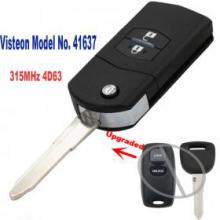 Upgraded Flip Remote Car Key Fob 2 Button 315MHz 4D63 for Mazda Visteon Model No.41637