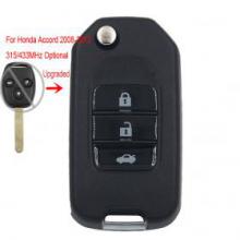 Upgraded Flip Remote Car Key Fob 3 Button 315MHZ OR 433MHZ ID46 for Honda Accord 8th Generation 2008-2012