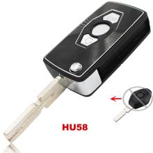 Replacement Shell Folding Remote Key Case for BMW 530i X3 325i X5 Z4 330i 3BTN HU58