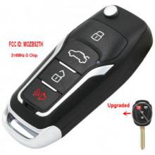 Upgraded Flip Remote Car Key Fob 314MHz G for 2014-2016 Scion tC iQ / for Toyota Yaris FCC ID: MOZB52TH