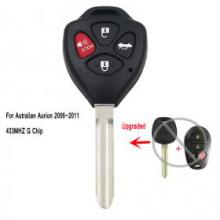 Upgraded Remote Car Key Fob 433MHz G Chip for Asutralian Toyota Aurion 2006-2011