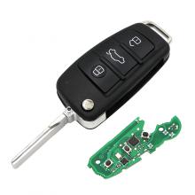 Folding Remote Key Keyless Entry 3BTN 315MHz or 433mhz ID48 Chip for Audi A3 TT 220G