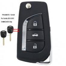 Upgraded Remote Key Fob 314MHz 4D72 for Toyota Corolla 2012-2015 P/N:89070-12A20