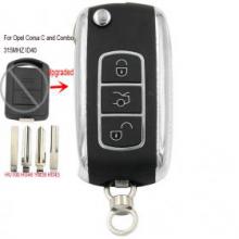 Upgraded Flip Remote Car Key Fob 2 Button 315MHz ID40 for Opel Corsa C and Combo