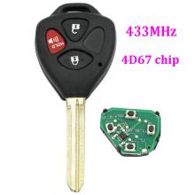 3 Buttons Remote Key433MHz,4D-67Chip for Toyota 2005-2008 Hilux MDL B42TA)