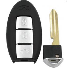 Smart Remote key Keyless Entry KEY SHELL CASE 3 Button INFINITI +Uncut blade