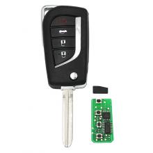 Upgrated Flip Remote key FOB for Toyota Camry Corolla Hilux 4 Buttons 4D67 433.92mhz FCC ID : B41TA B42TA