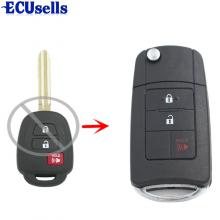 3 Buttons Modified Folding Remote Key Shell For Toyota