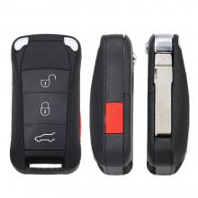 3+1 Buttons Flip Remote Key Shell for Porsche