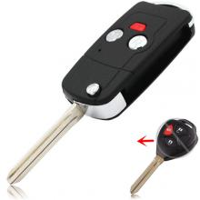 Flip Remote Key Shell 2+1 Button for Toyota Camry
