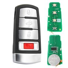 3+1 Button ASK315 MHz Keyless-Go Remote Control Key / 48 CHIP / FCC ID: NBG009066T / for 2006-2013 Passat, 2009-2015 CC