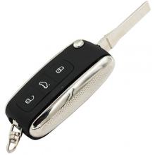Bentley Style Silver Color Modified Flip Remote Key Shell 3 Button for VW Passat Tiguana Polo