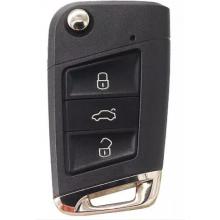 Car Styling 3 Buttons MQB Flip Remote Car Key Case Fob For VW Golf 7 GTI MK7 Skoda Octavia A7 Seat