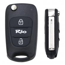 3 Buttons Car Replacement Flip Folding Key Shell Blank Remote Fob Case For Kia Rio