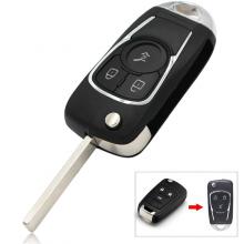 Modified Folding remote key shell 3 button HU100 for Chevrolet