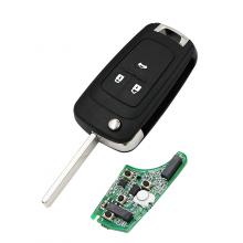 3 button keyless-go folding remote key for Chevrolet 433MHz with 46 chip HU100 balde（after market）