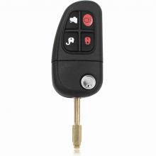 For Jaguar X type S type XJ 4 Button Remote Key FOB case shell +uncut blade