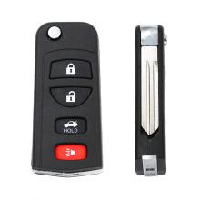 4 Buttons Flip Remote Key Shell for Nissan