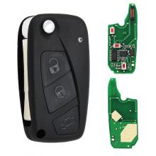 3 Button Flip Folding Uncut Blade For Fiat 500 Panda Idea Punto Stilo Ducato 433Mhz PCF7946 Chip-Black