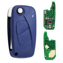 2 Button Flip Folding Uncut Blade For Fiat 500 Panda Idea Punto Stilo Ducato 433Mhz PCF7946 Chip-Blue