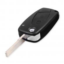 2 Button Flip remote key For Fiat 500 Panda Idea Punto Stilo Ducato 433Mhz PCF7946 Chip - black