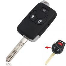 3 Buttons Flip Remote Key Shell for Nissan