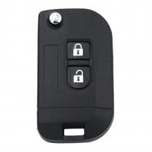 2 Buttons Flip Remote Key Shell Case For Modify Nissan Micra Note Navara Qashqai