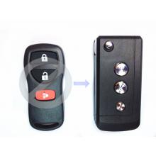 Folding Remote Key Shell 3 Button For Nissan Tiida