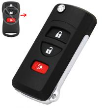 Modified Folding Flip Remote Key Shell Case Fob 3Button for Nissan Quest Murano