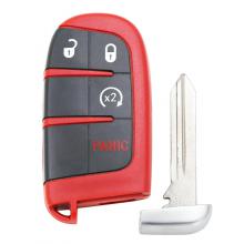 Replacement Remote Key Shell Case Fob 4 Button for Chrysler Jeep Dodge 2011-2018-Red