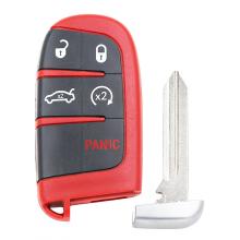 Replacement Remote Key Shell Case Fob 5B for Chrysler Jeep Dodge 2011-2018-Red