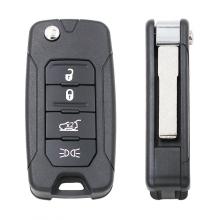 Replacement Flip Remote Key Shell Case Fob 4 Button for Jeep Renegade 2015 -2018
