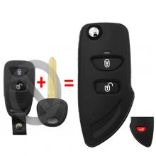 Folding Remote Key Shell 2+1 Button For Hyundai Tucson