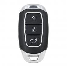 Replacement Remote Key Shell Case Fob 3 Button for Hyundai new Elantra after 2017 kind HU100 silver edge