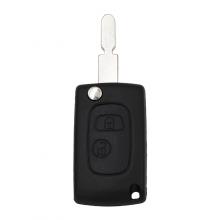 2 Buttons Flip Remote Key Shell for Peugeot 406