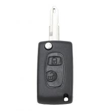 Modified Flip Remote Key Shell for Peugeot 206 2 Buttons