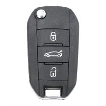 Replacement 3 Button Remote Key Shell CASE+Uncut Blade HU83 For Peugeot 308 508
