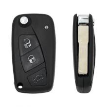 flip remote key shell 3 button for Fiat black color