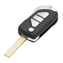 Modified Flip Remote Key Shell for Peugeot / Citroen with battery holder 3 Buttons HU83 blade