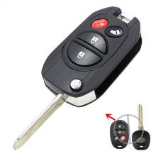 3+1 Button Modified Flip Remote Key Shell for TOYOTA Sequoia Avalon Solara with TOY43 blade