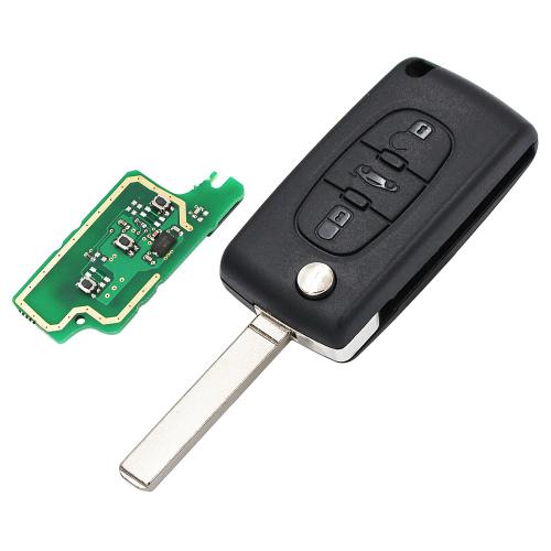 3 Buttons Remote Key (without Groove) for Citroen C2 C3 C04