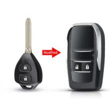 2 Buttons Modified Flip Folding Remote Blank Key Shell For Toyota Corolla RAV4 Toy43