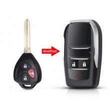 2+1 Buttons Modified Flip Folding Remote Blank Key Shell For Toyota Corolla RAV4 Toy43