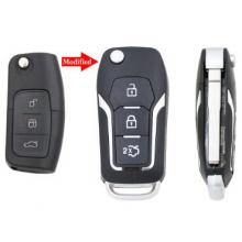 3 Button Modified Flip Folding Remote Control car Key Shell Case for Ford Focus 2 3 mondeo Fiesta key Fob Case HU101 blade