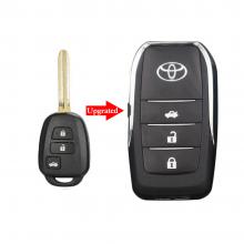 3 Buttons Modified Folding Remote Key Shell For Toyota Prius C Corolla Yaris Avensis 2013-2018 Toy43