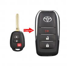 2+1 Buttons Modified Folding Remote Key Shell For Toyota Prius C Corolla Yaris Avensis 2013-2018 Toy43