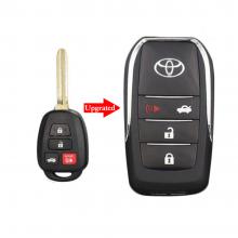 4 Buttons Modified Folding Remote Key Shell For Toyota Prius C Corolla Yaris Avensis 2013-2018 Toy43