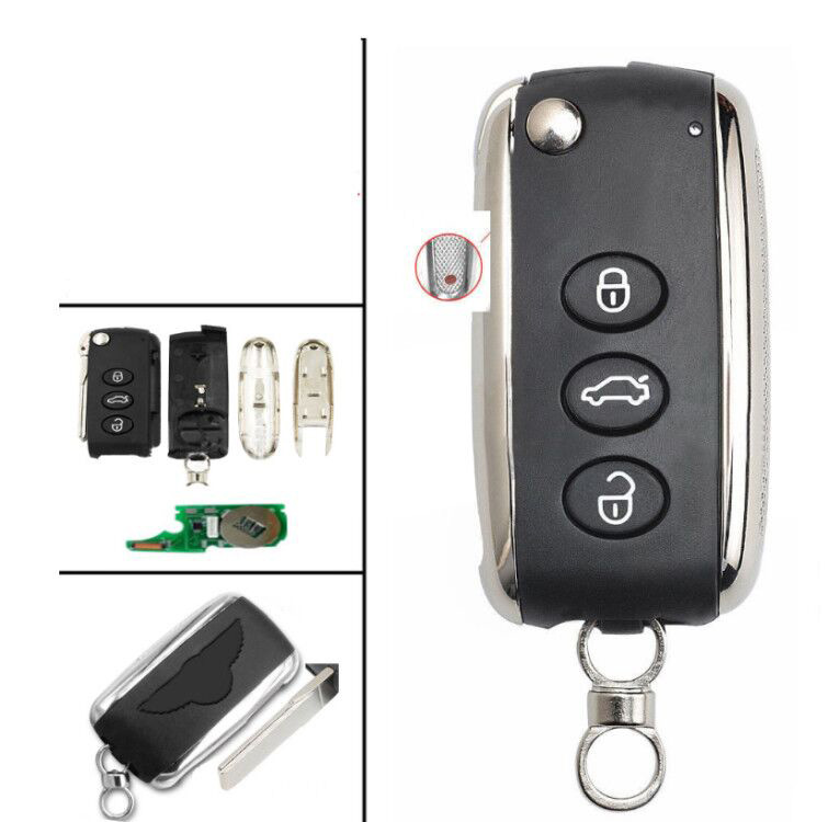 Smart 3+1 Button Remote Key Fob ASK315Mhz ID46 for Bentley Continental GT GTC Flying Spur​ FCCID: KR5 5WK45032​